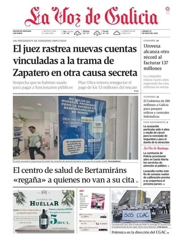 La Voz de Galicia (Santiago) — 23/05
