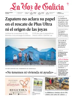 Portada de La Voz de Galicia (Santiago), 24 de julio de 2026