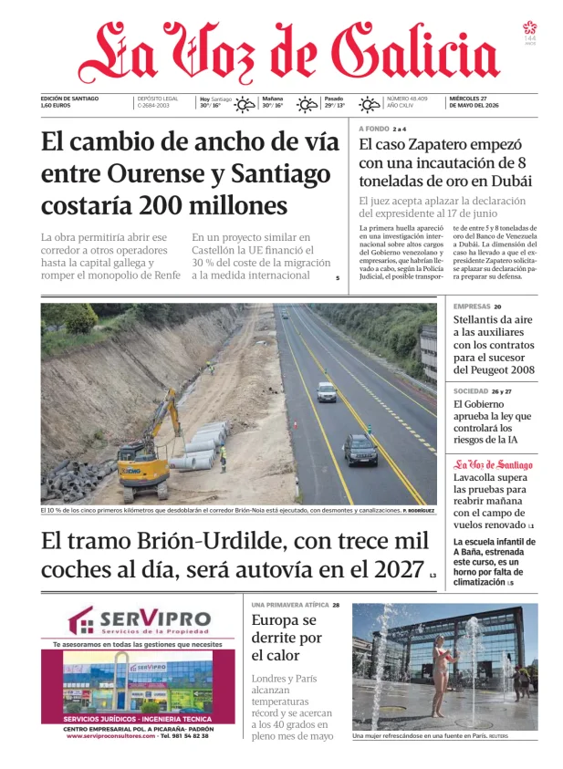 La Voz de Galicia (Santiago) — 27/05