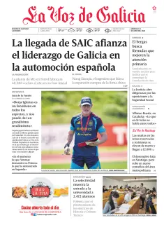 Portada de La Voz de Galicia (Santiago), 3 de junio de 2026
