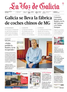 Portada de La Voz de Galicia (Santiago), 31 de mayo de 2026