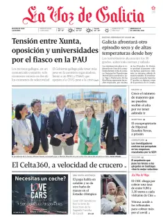 Portada de La Voz de Galicia (Vigo), 10 de junio de 2026