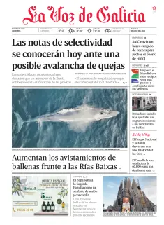 Portada de La Voz de Galicia (Vigo), 11 de junio de 2026