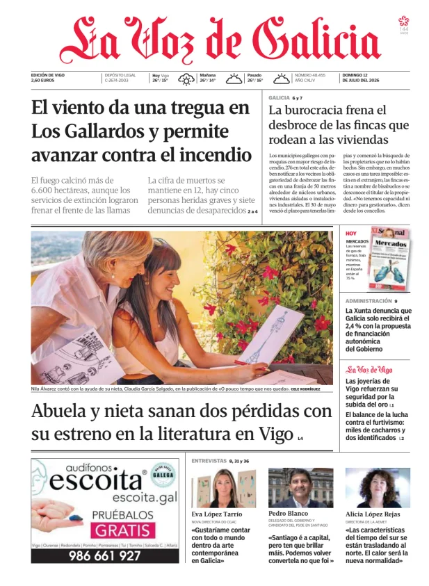 Portada de La Voz de Galicia (Vigo)
