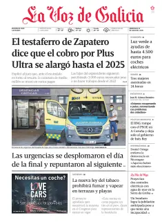 Portada de La Voz de Galicia (Vigo), 22 de julio de 2026