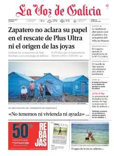 Portada de La Voz de Galicia (Vigo), 24 de julio de 2026