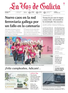 Portada de La Voz de Galicia (Vigo), 9 de julio de 2026