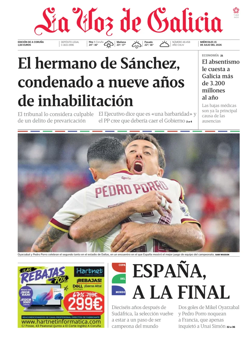 La Voz de Galicia — 15/07