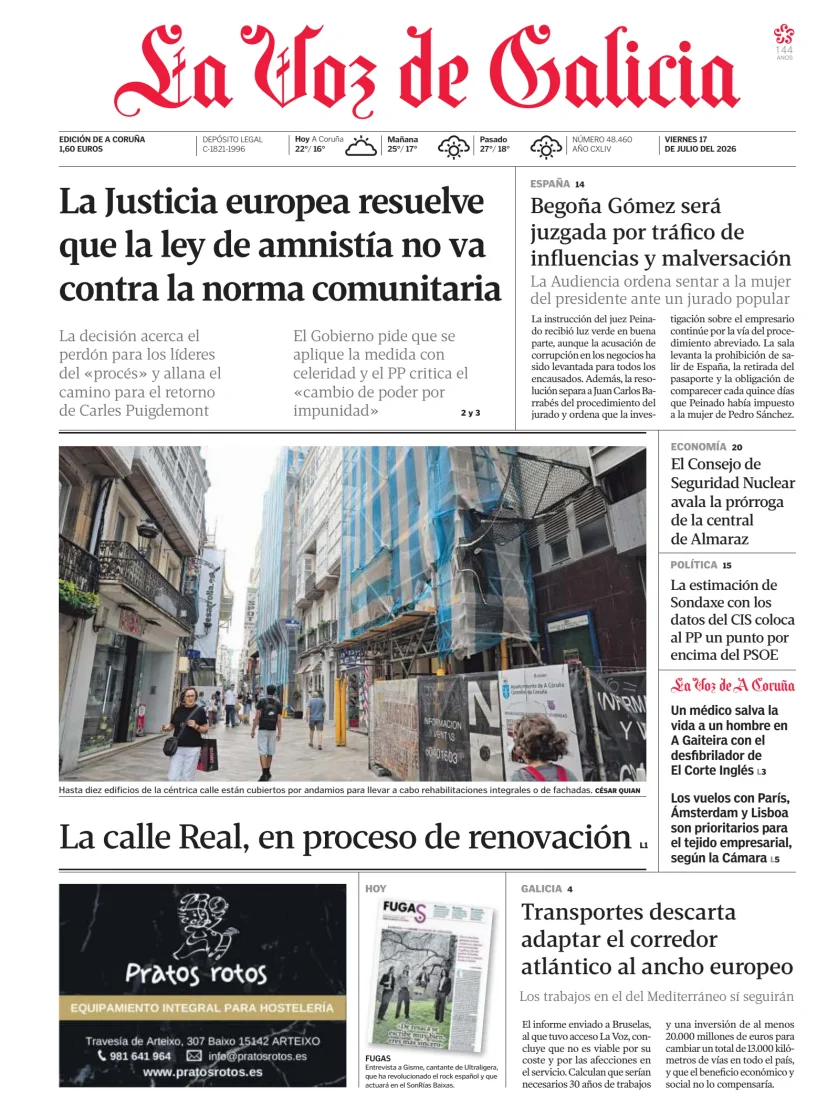 La Voz de Galicia — 17/07