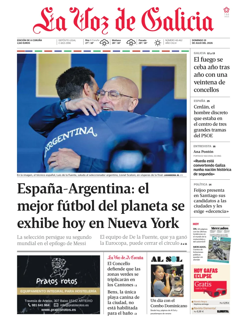 La Voz de Galicia — 19/07