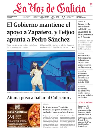 Portada de La Voz de Galicia, 23 de julio de 2026