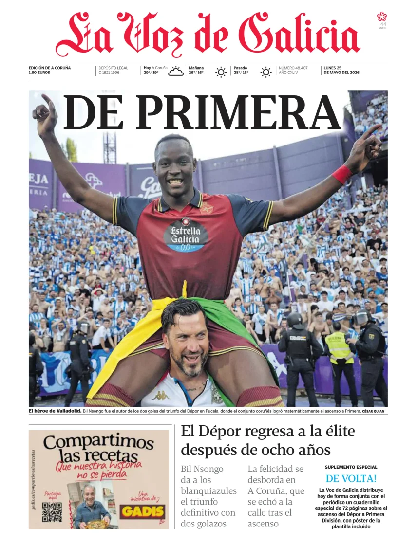 La Voz de Galicia — 25/05