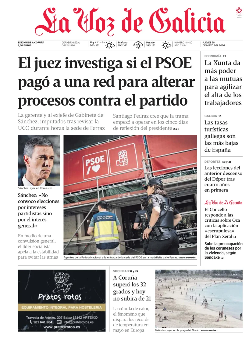 La Voz de Galicia — 28/05