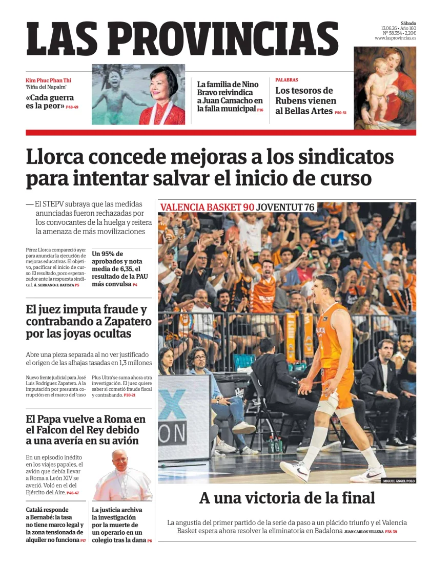 Portada de Las Provincias