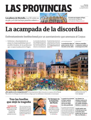 Portada de Las Provincias, 3 de junio de 2026