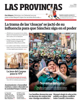 Portada de Las Provincias, 5 de junio de 2026