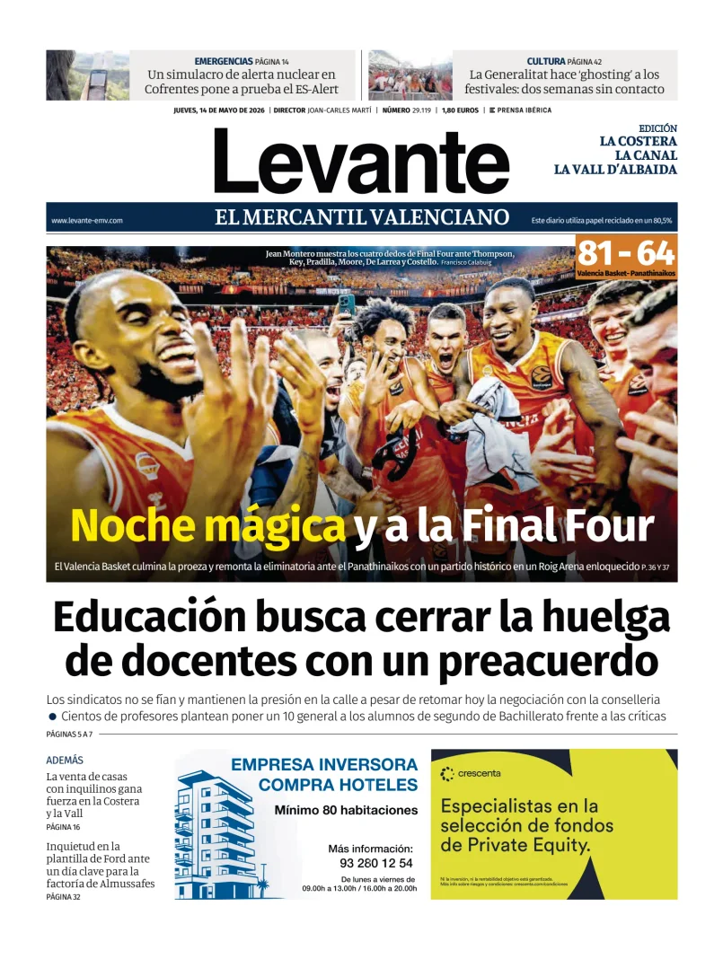 Levante EMV (Costera) — 14/05