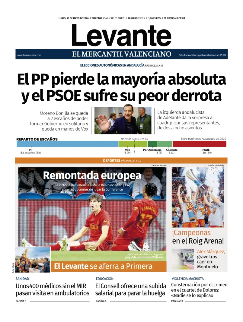 Levante EMV (Costera) — 18/05