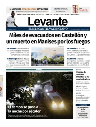 Portada de Levante EMV (Costera), 26 de julio de 2026