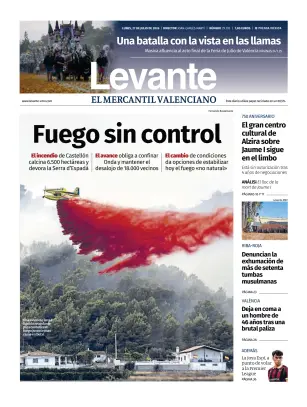 Portada de Levante EMV (Costera), 27 de julio de 2026