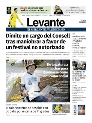 Portada de Levante EMV (Horta), 10 de julio de 2026