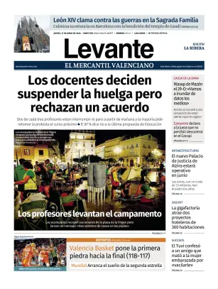 Portada de Levante EMV (Ribera), 11 de junio de 2026