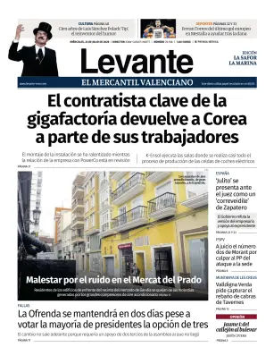 Portada de Levante EMV (Safor), 22 de julio de 2026