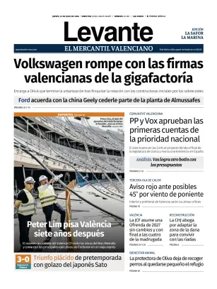 Portada de Levante EMV (Safor), 23 de julio de 2026