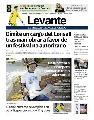 Portada de Levante EMV, 10 de julio de 2026