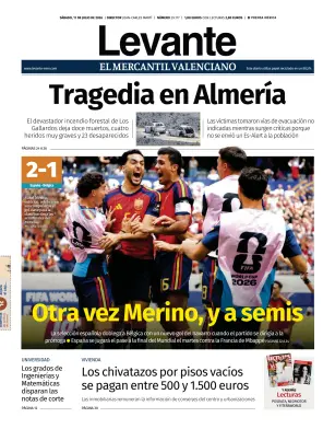Portada de Levante EMV, 11 de julio de 2026
