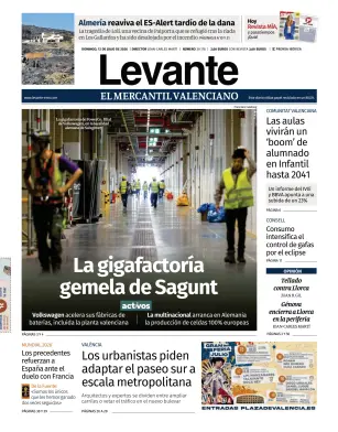 Portada de Levante EMV, 12 de julio de 2026