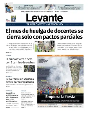 Portada de Levante EMV, 12 de junio de 2026