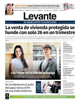 Portada de Levante EMV, 13 de junio de 2026