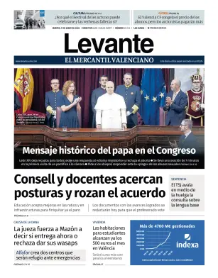 Portada de Levante EMV, 9 de junio de 2026