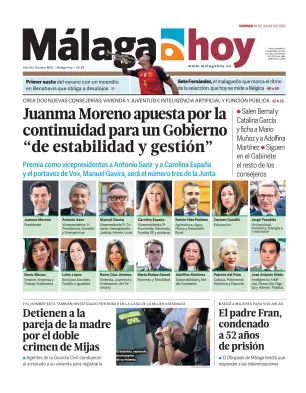 Portada de Málaga Hoy, 10 de julio de 2026