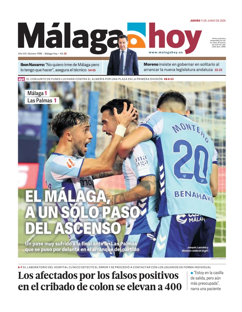 Portada de Málaga Hoy