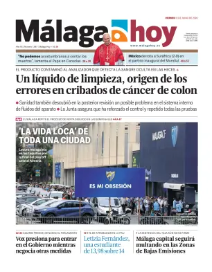 Portada de Málaga Hoy, 12 de junio de 2026
