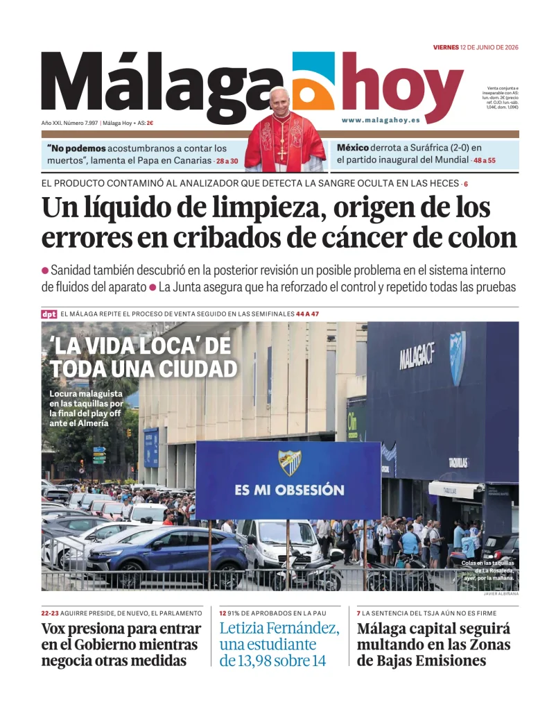 Portada de Málaga Hoy