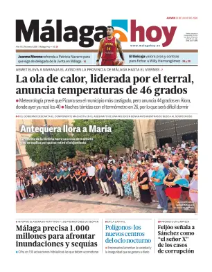 Portada de Málaga Hoy, 23 de julio de 2026