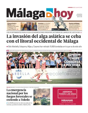 Portada de Málaga Hoy, 26 de julio de 2026