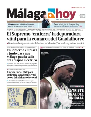 Portada de Málaga Hoy, 30 de mayo de 2026