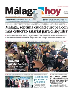 Portada de Málaga Hoy, 4 de junio de 2026