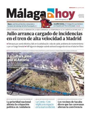 Portada de Málaga Hoy, 8 de julio de 2026