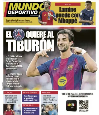 Portada de Mundo Deportivo (At. Madrid), 12 de julio de 2026