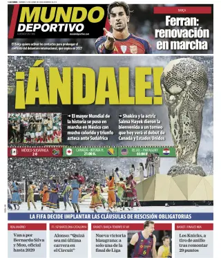 Portada de Mundo Deportivo (At. Madrid), 12 de junio de 2026