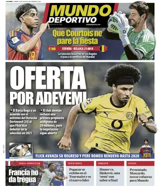 Portada de Mundo Deportivo (Barcelona), 10 de julio de 2026