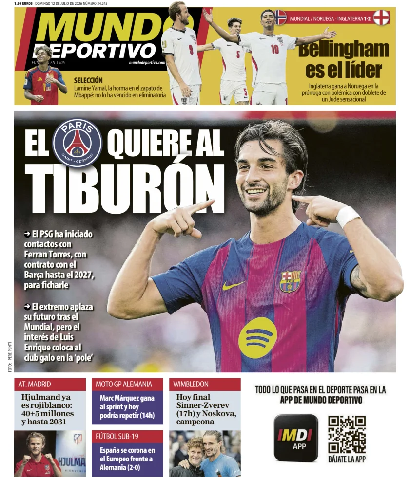 Portada de Mundo Deportivo (Barcelona)