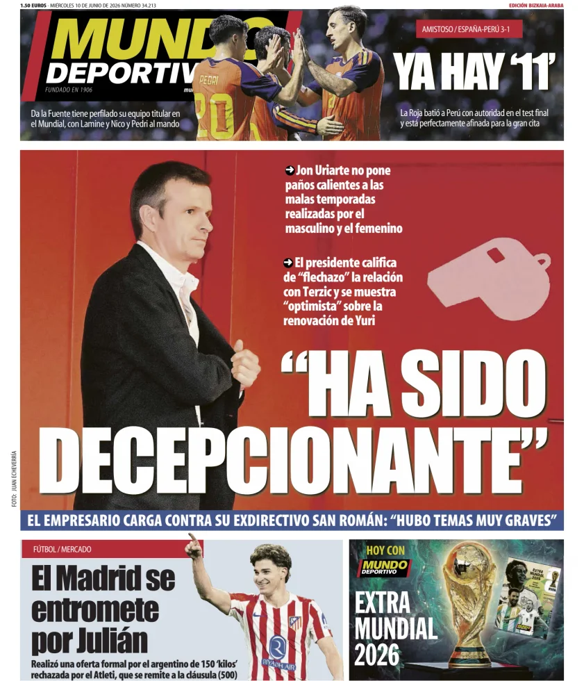 Portada de Mundo Deportivo (Bizkaia-Araba)