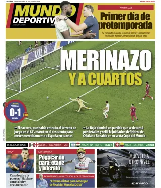 Portada de Mundo Deportivo (Bizkaia-Araba), 7 de julio de 2026