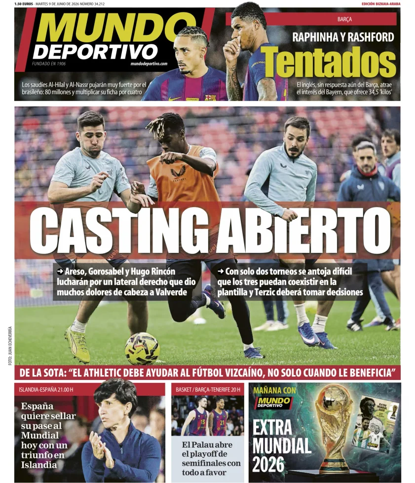 Portada de Mundo Deportivo (Bizkaia-Araba)